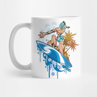 Cyborg surfer Mug